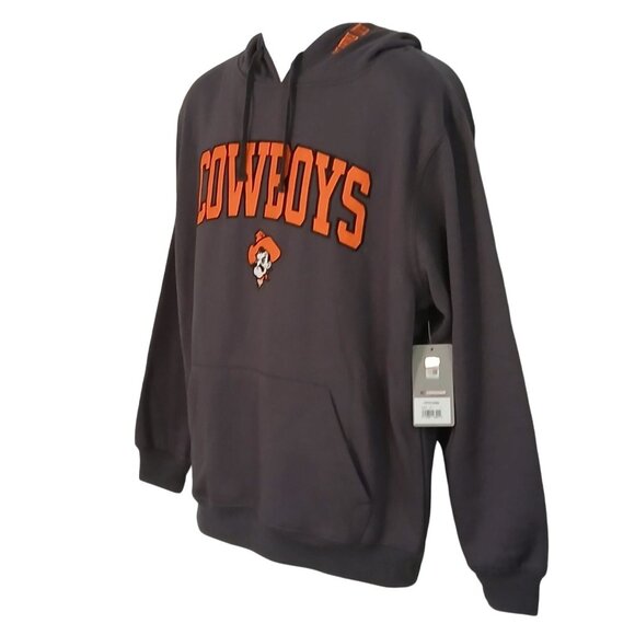 New Oklahoma State Cowboys Hoodie Large Colosseum Gray Orange Team Sweatshirt - Picture 2 of 7